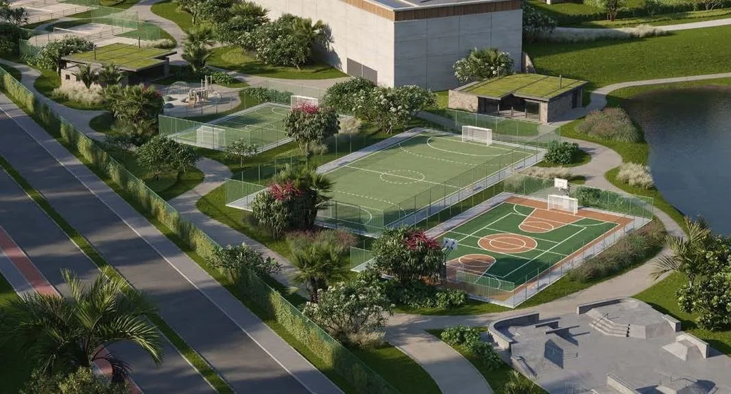 O setor esportivo, visto do alto