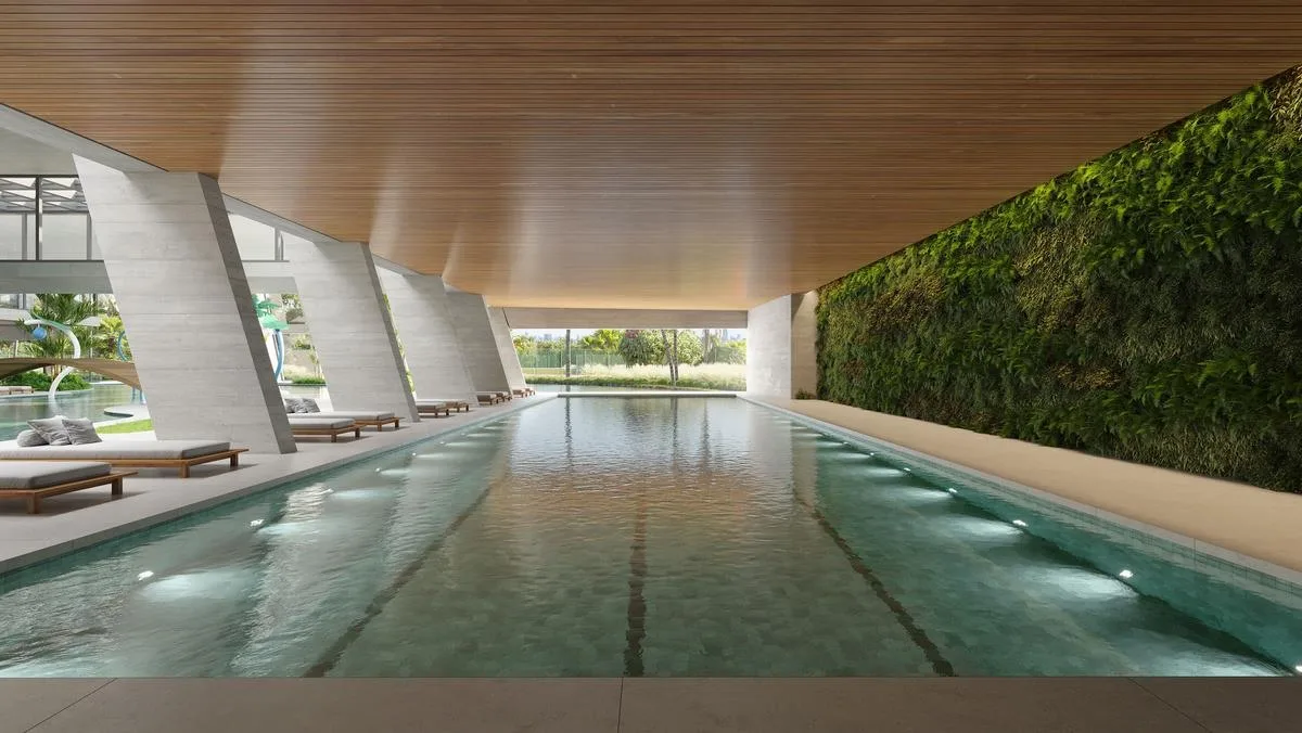 A piscina coberta