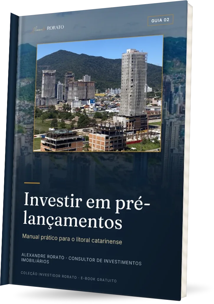 Capa do e-book Manual prático para investir em pré-lançamentos no litoral catarinense